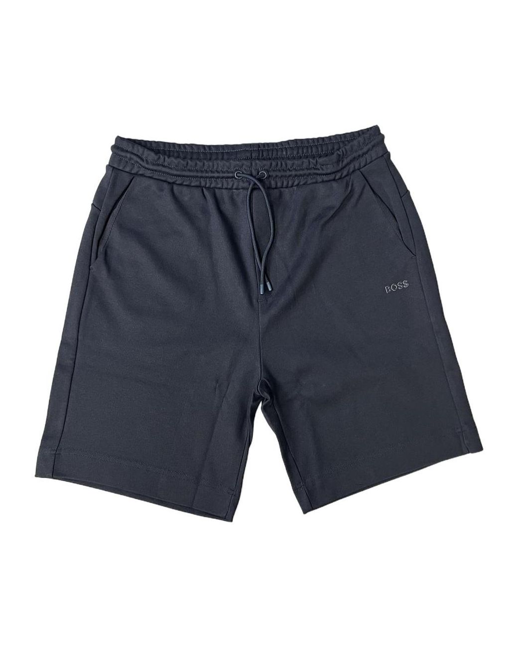 Boss Blue Elastic Waist Shorts for men