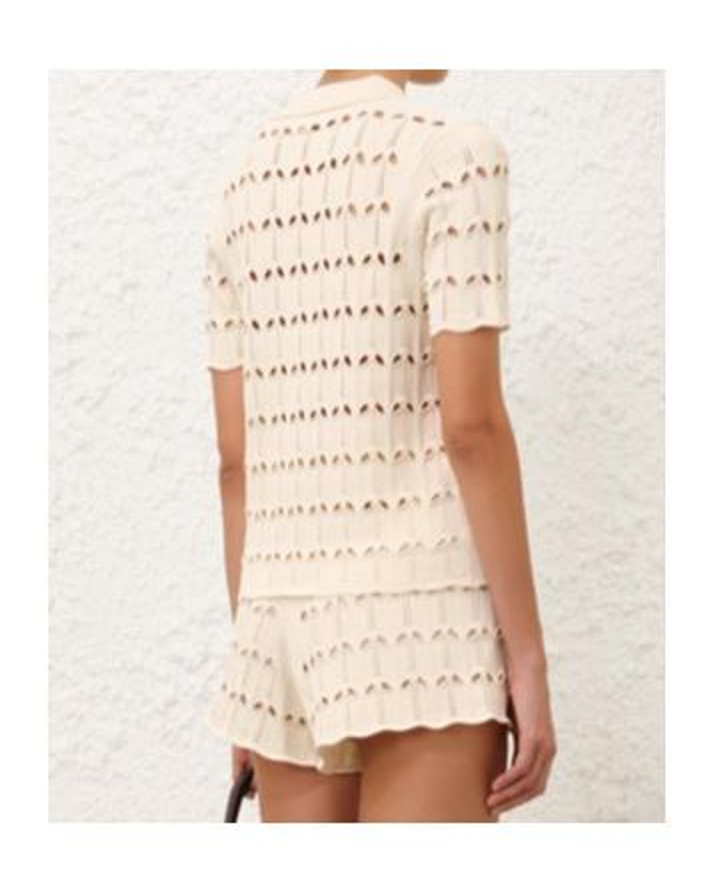 Zimmermann Natural Rhiannon Pointelle Polo