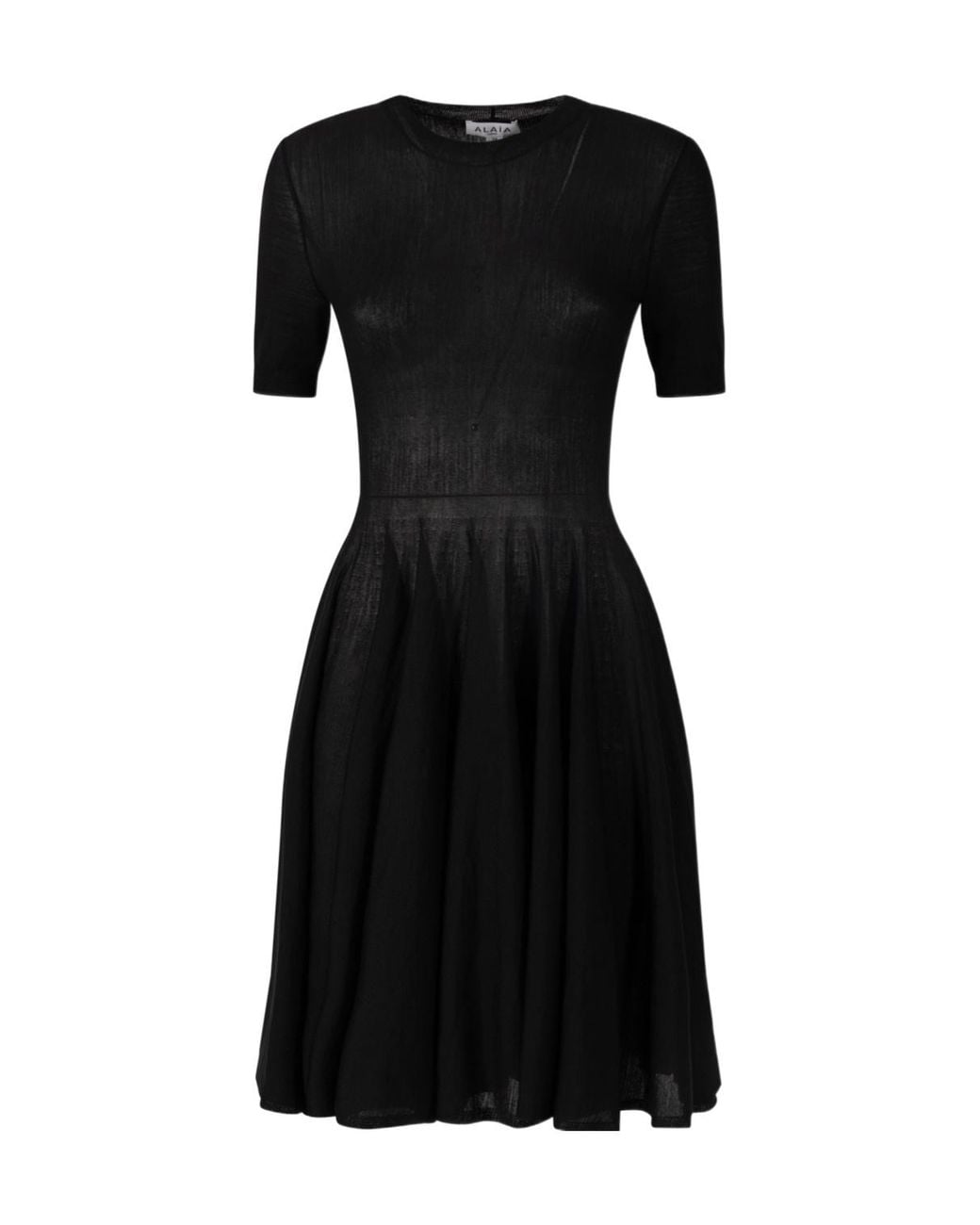 Alaïa Black Skater Wool Minidress