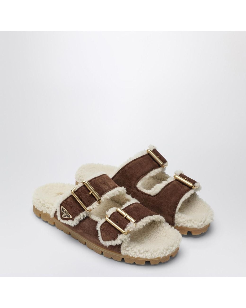 Prada Brown Sliders