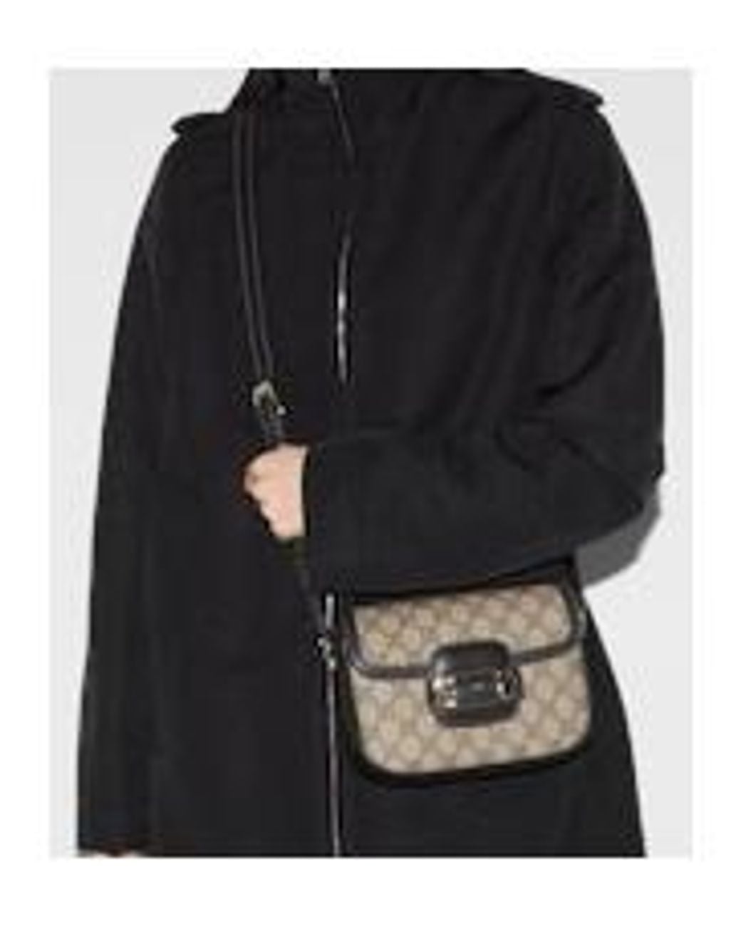 Gucci Black Horsebit 1955 Soft Small Shoulder Bag, Gg Canvas