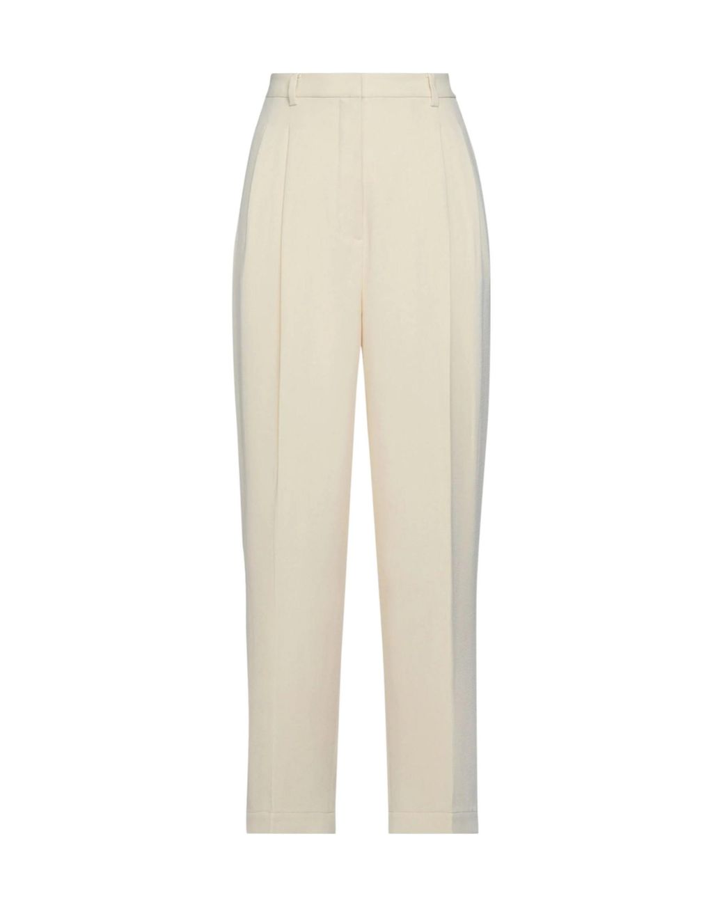 Tory Burch White Solid Color Straight Leg Pants