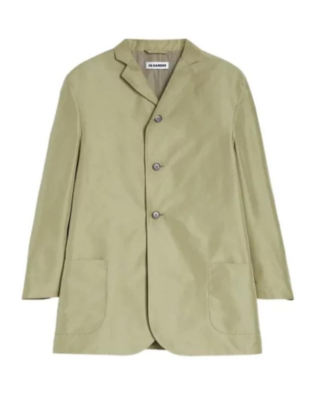 Jil Sander Green Single-Breasted Jacket