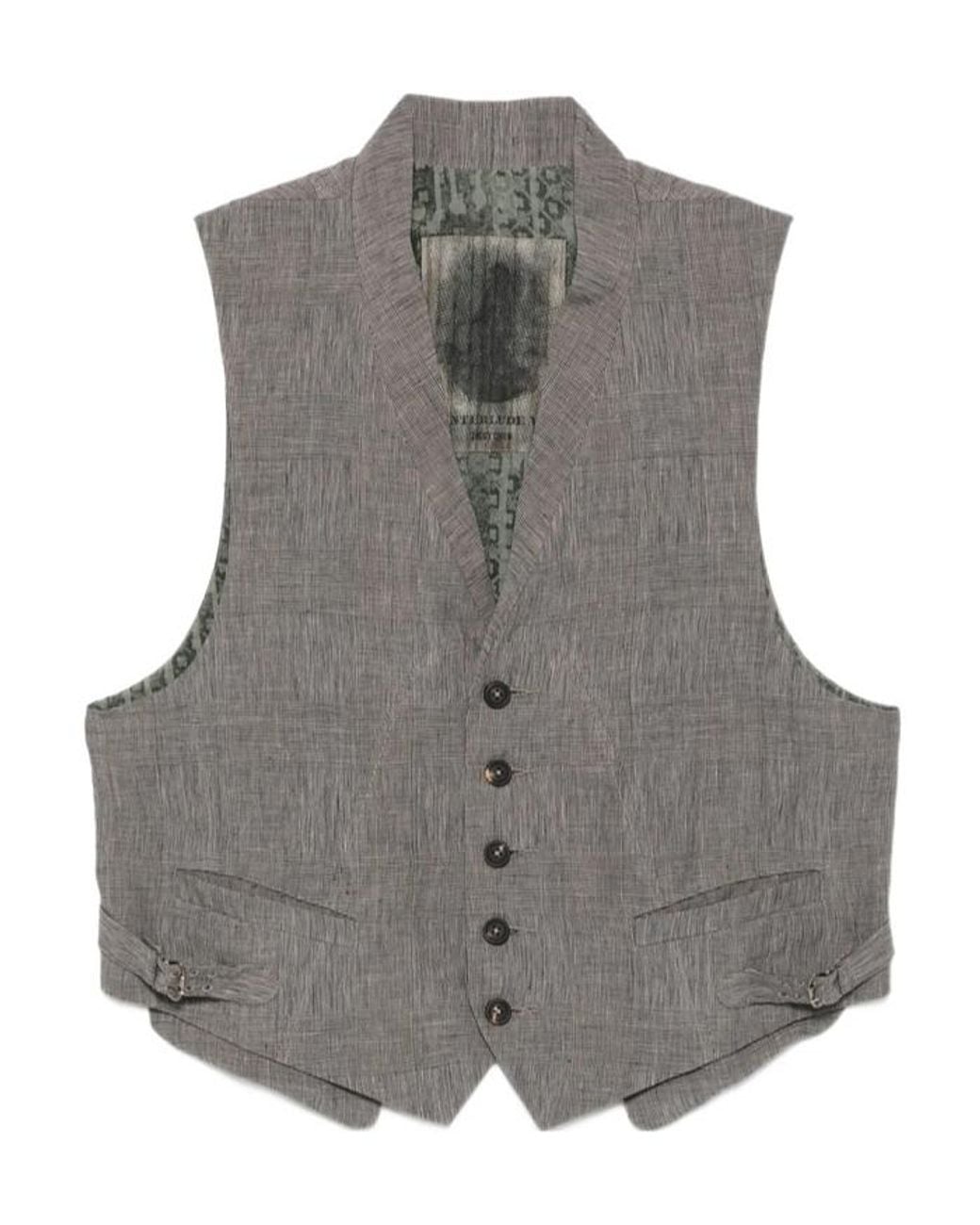 Ziggy Chen Gray Sleeveless Vest for men