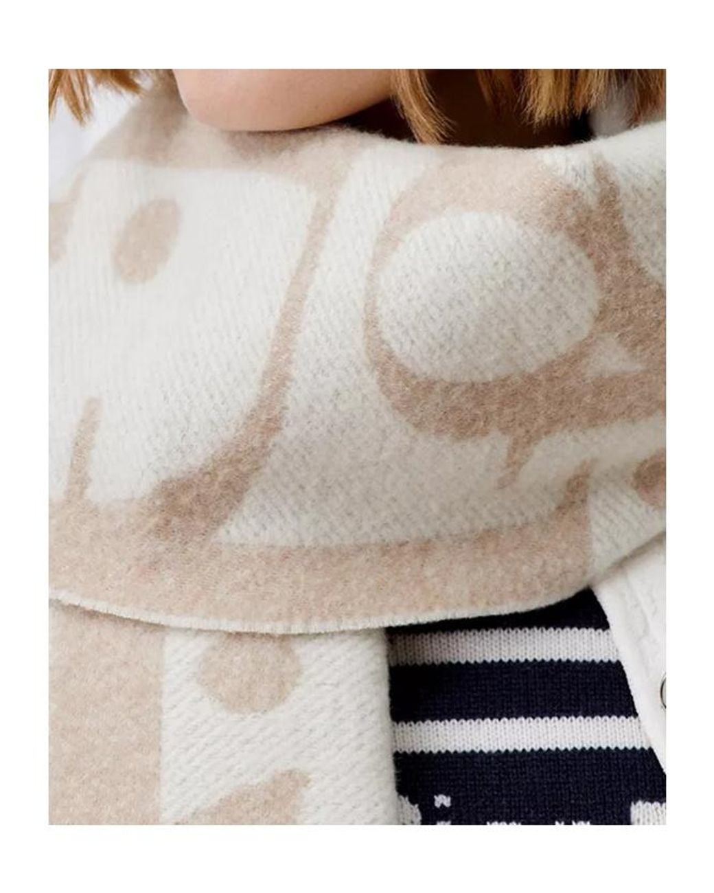 Dior White Macro Oblique Scarf