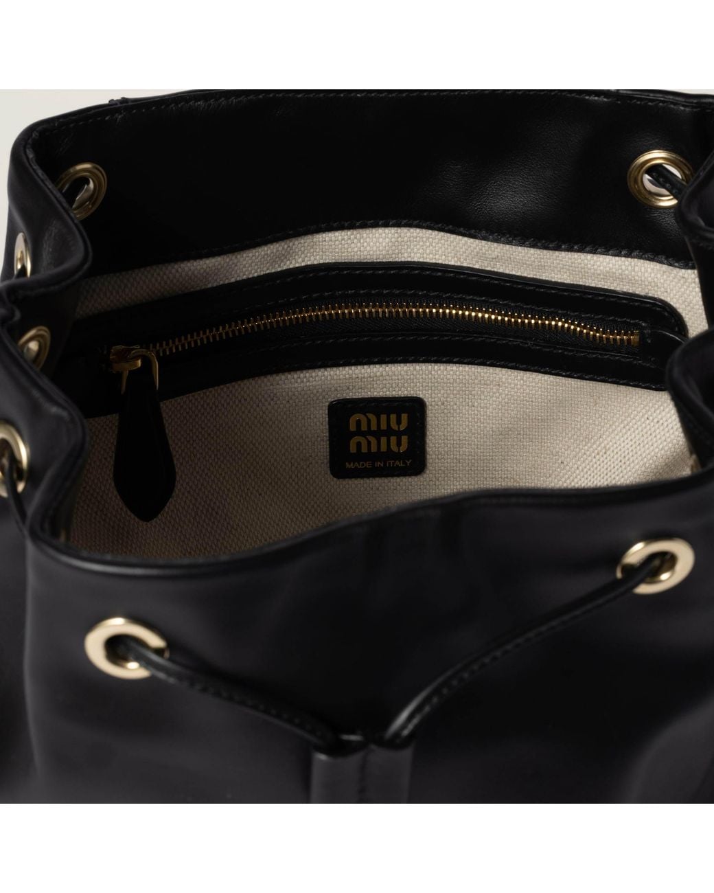 Miu Miu Black Leather Backpack