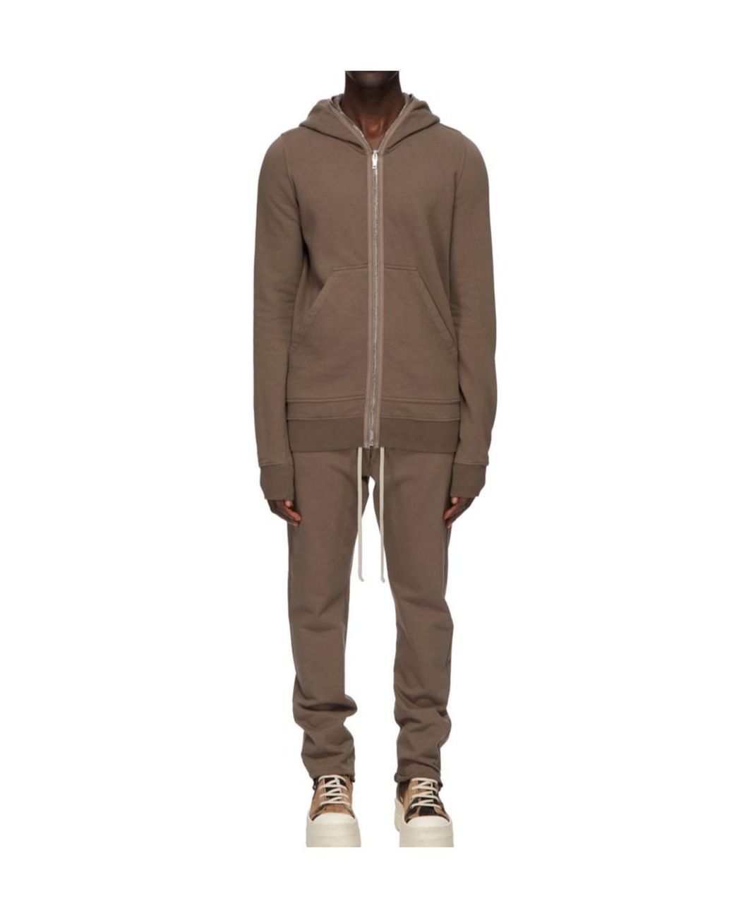 Rick Owens Brown Porterville Gimp Hoodie for men