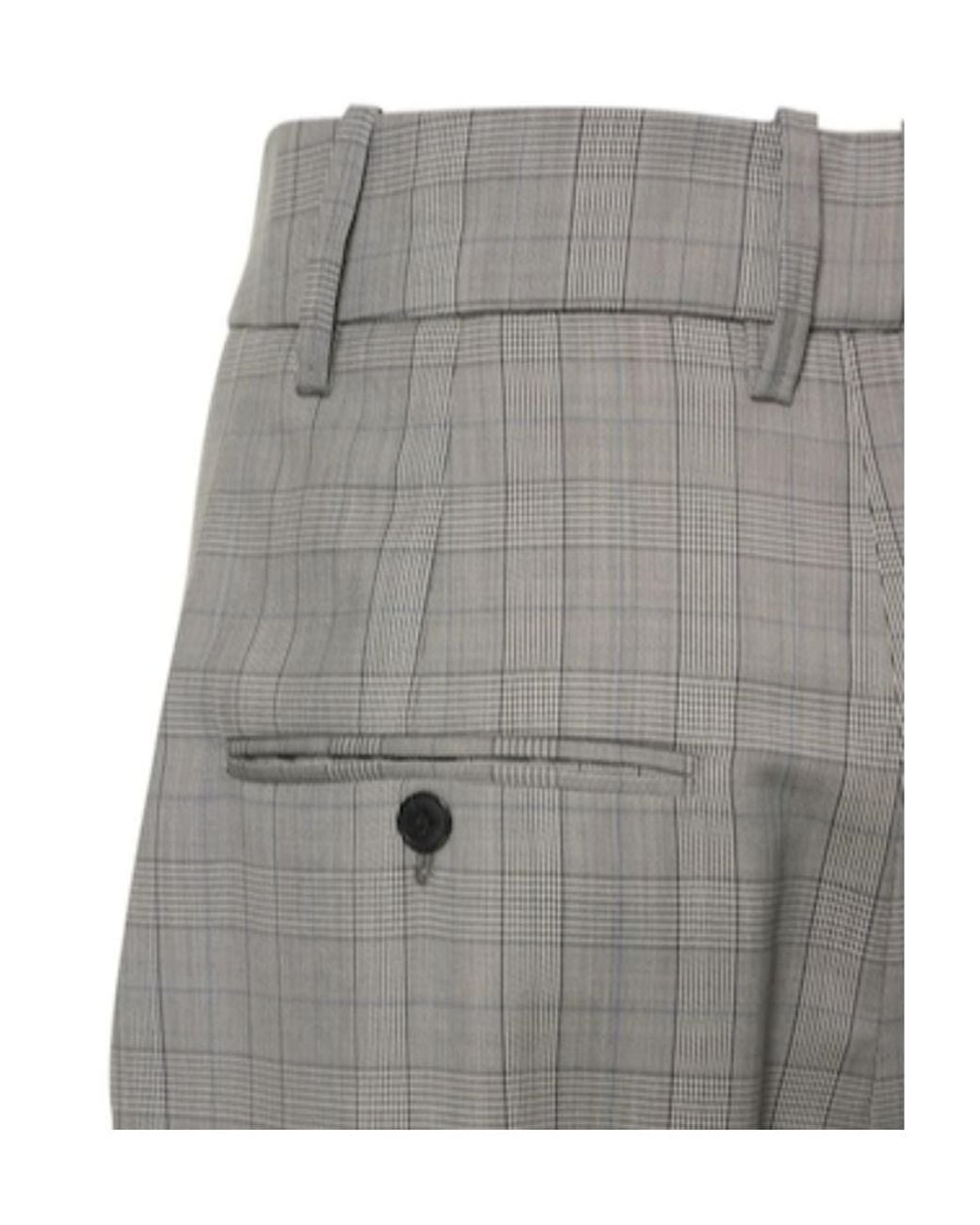 Isabel Marant Gray Ornela Wool Straight-Leg Casual Trousers