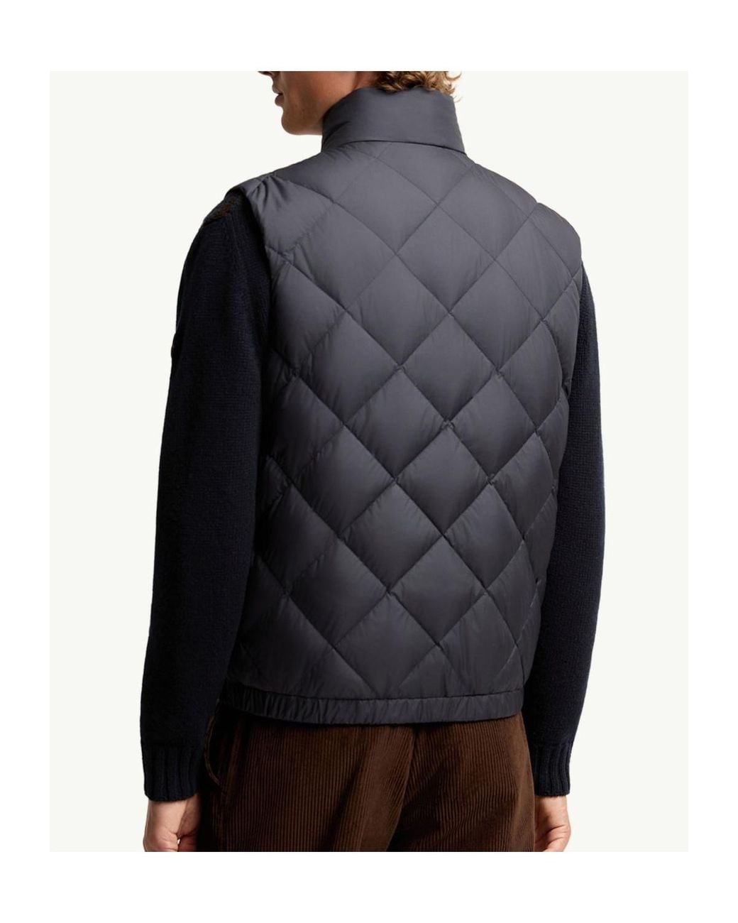 Moncler Gray Chobe Diamond Quilted Down Vest for men