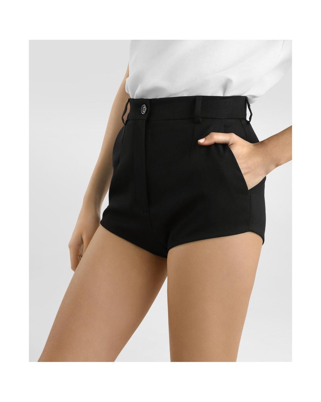 Dolce & Gabbana Black Button Shorts