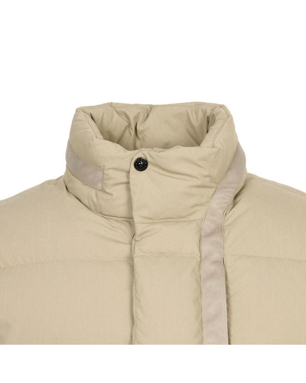 Stone Island Natural Quilted Stand-Collar Down Jacket for men