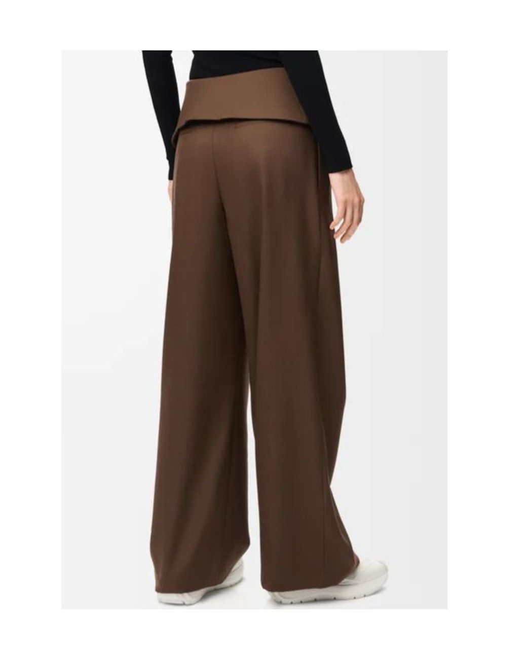 Loewe Brown Wool Pleated Trousers