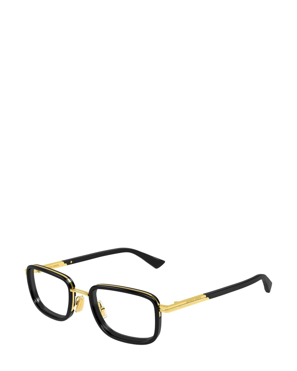 Bottega Veneta White Eyewear Rectangle Frame Glasses for men
