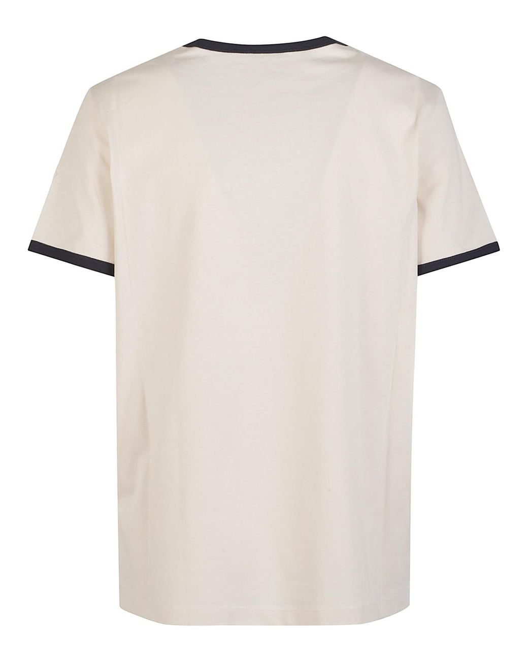 Moncler Natural Logo Embroidered Crewneck T-Shirt