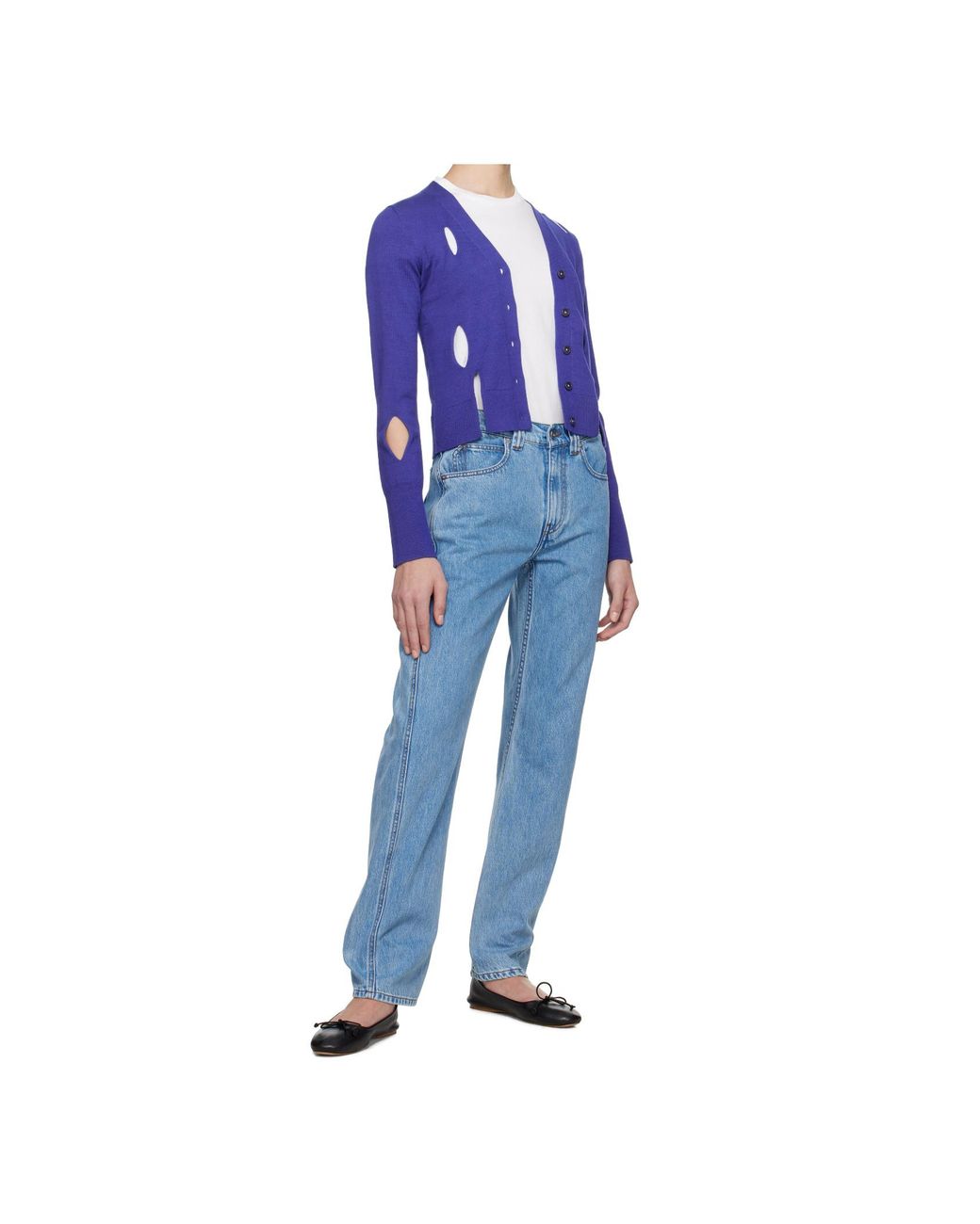J.W. Anderson Blue Cut-Out Cardigan
