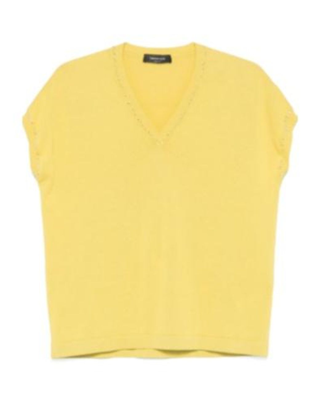 Fabiana Filippi Yellow Sequin-Embellished Knitted Top