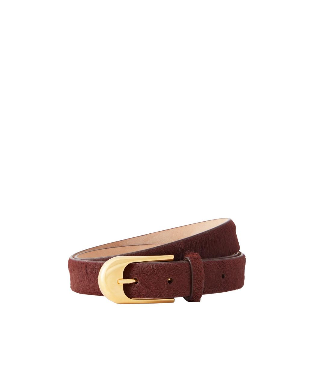 Khaite Brown Dome Leather Belt