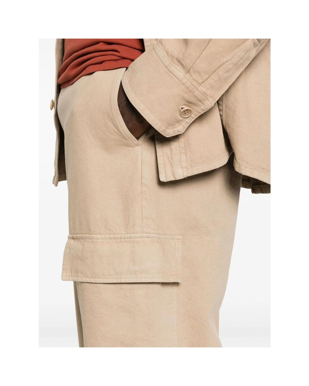A.P.C. Natural Cotton Cargo Trousers for men