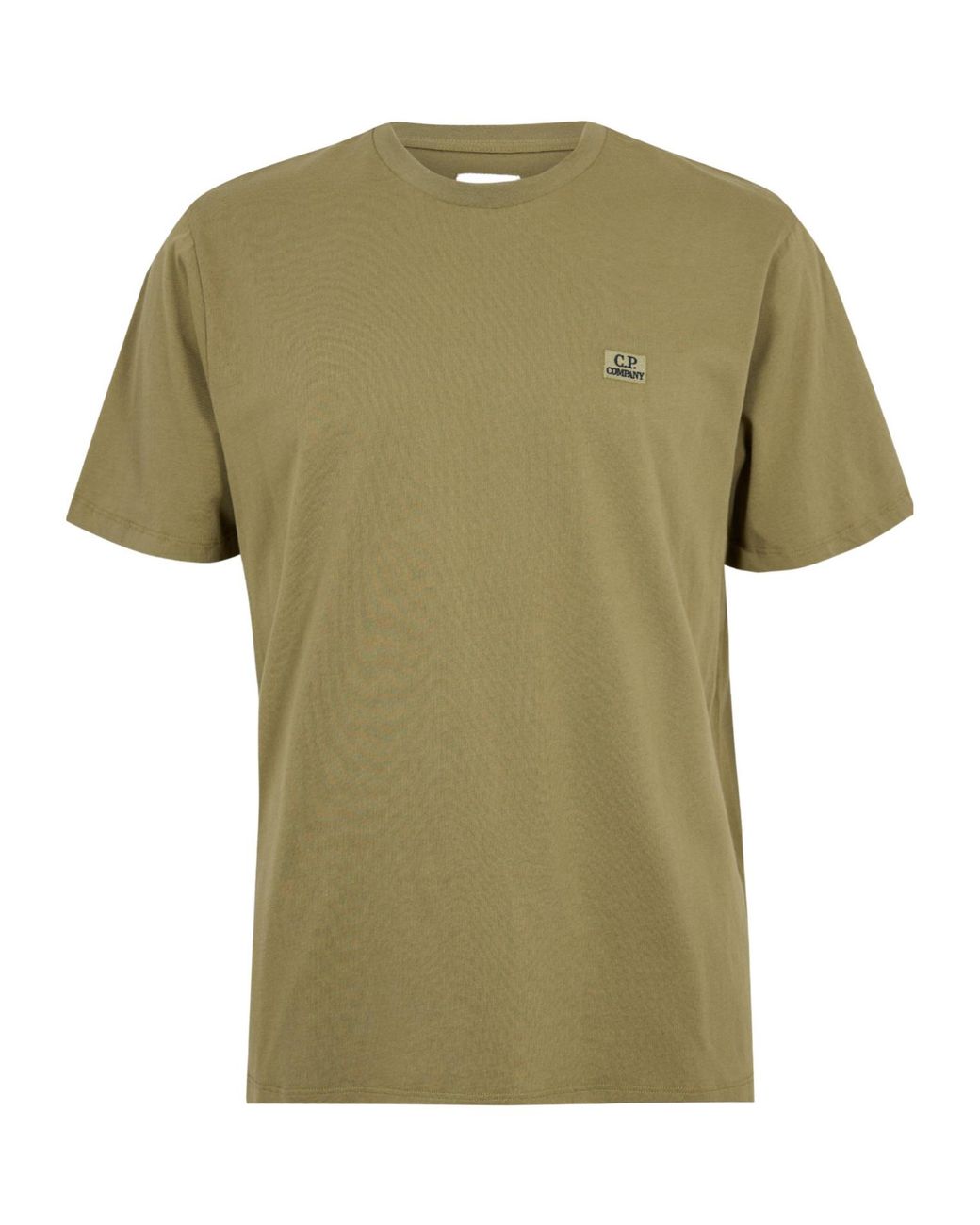 C P Company Green Simple Crew Neck Shortsleeve Top for men