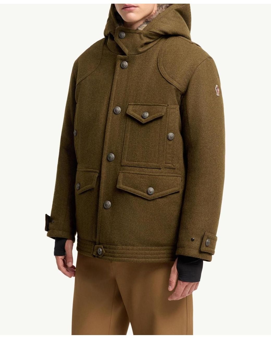 Moncler Green Grenoble Cooper Hooded Jacket for men