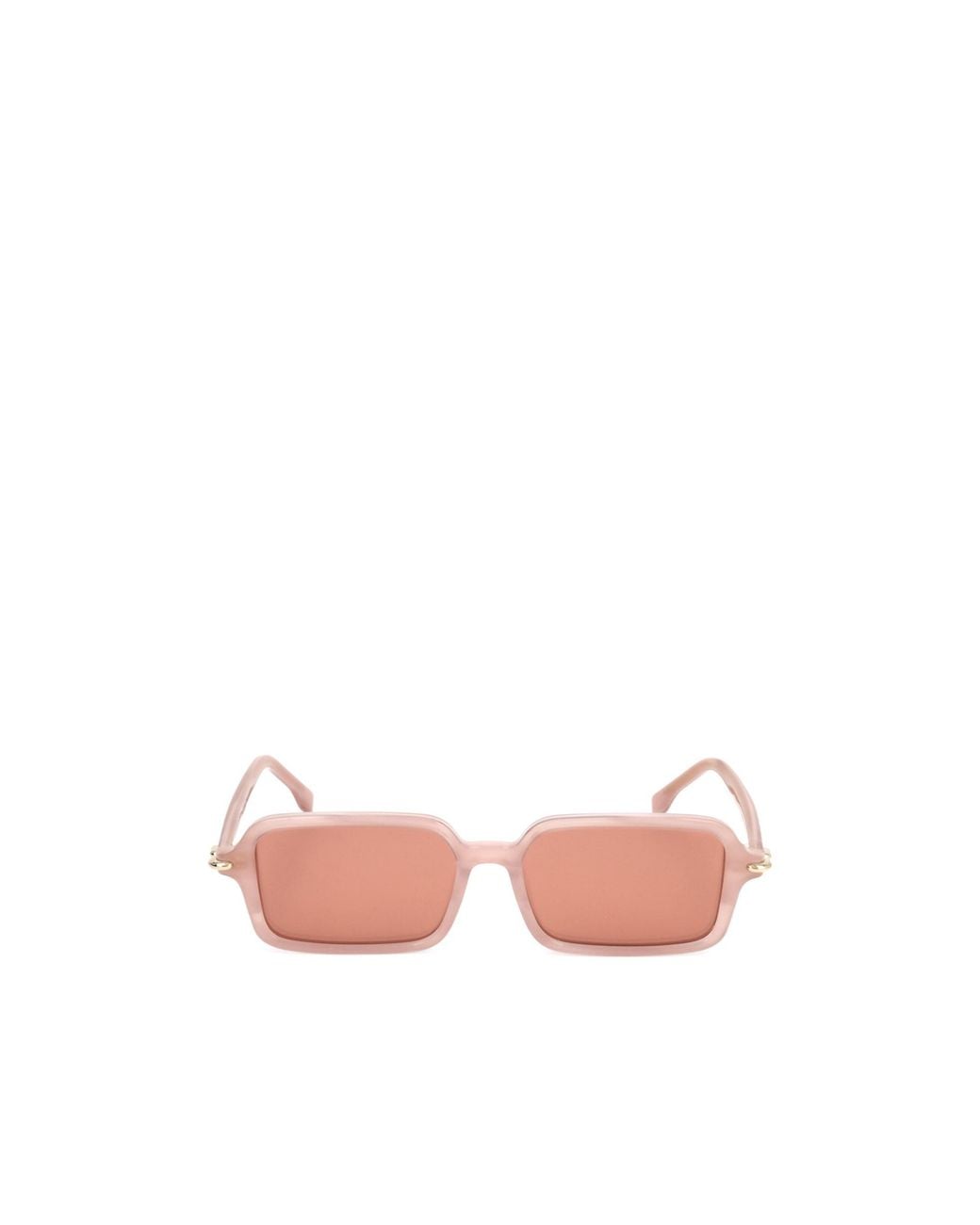 Fendi Pink Geometric Frame Sunglasses