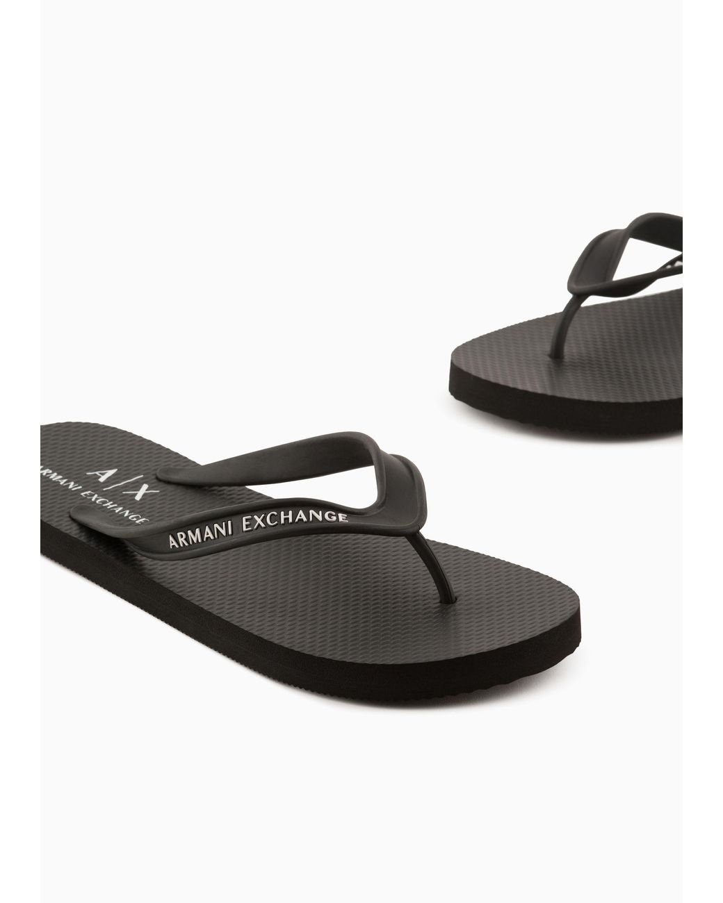 ARMANI EXCHANGE Brown Flip-Flops for men