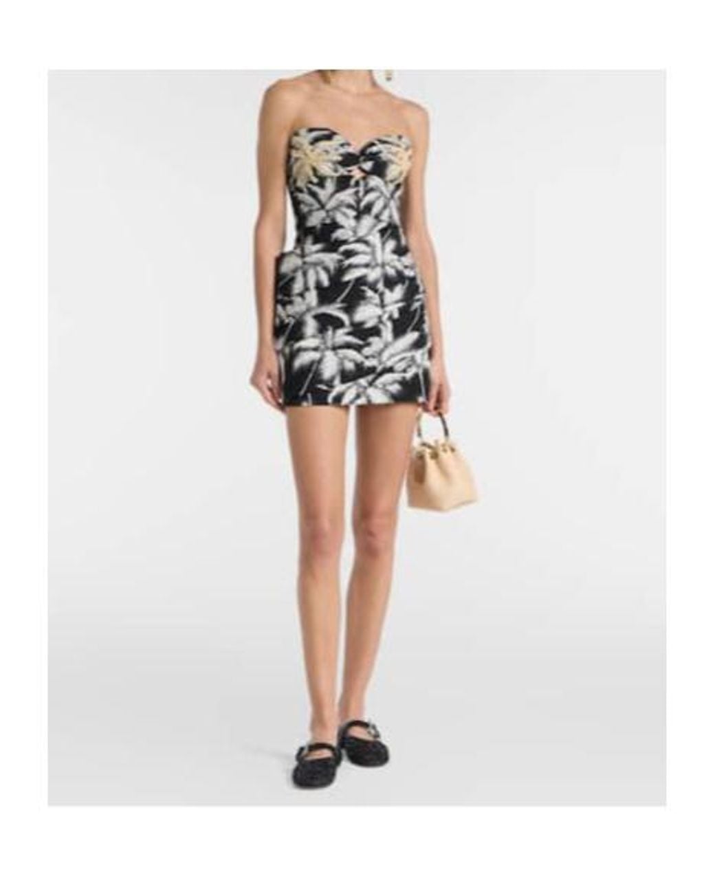 Johanna Ortiz Black Sombra Embroidered Cotton-Blend Minidress