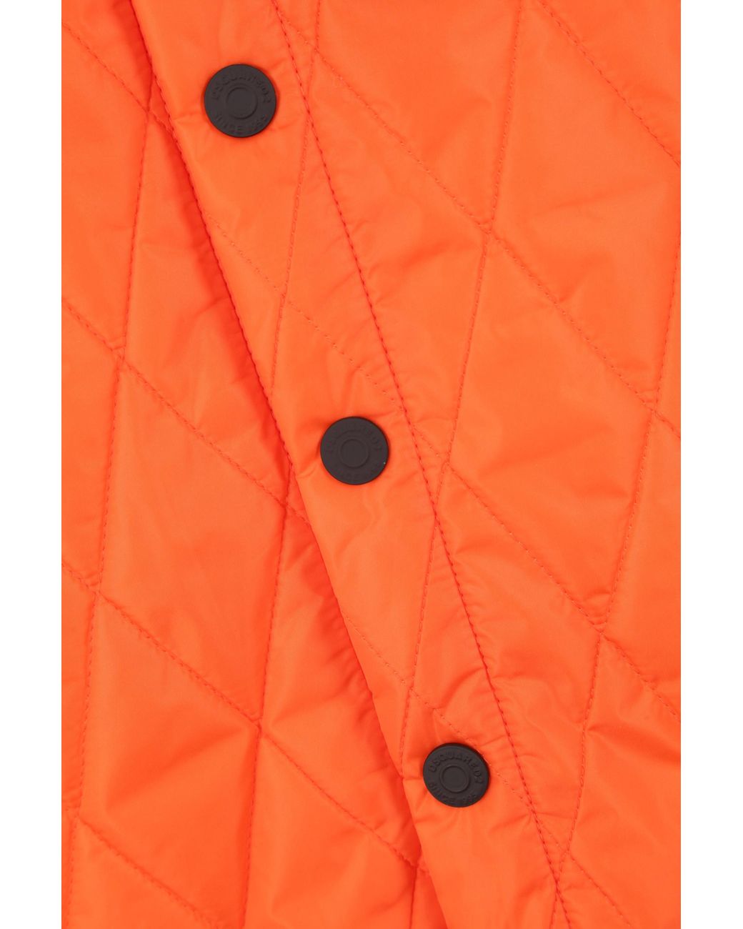 DSquared² Orange Logo-Patch Quilted Jacket for men