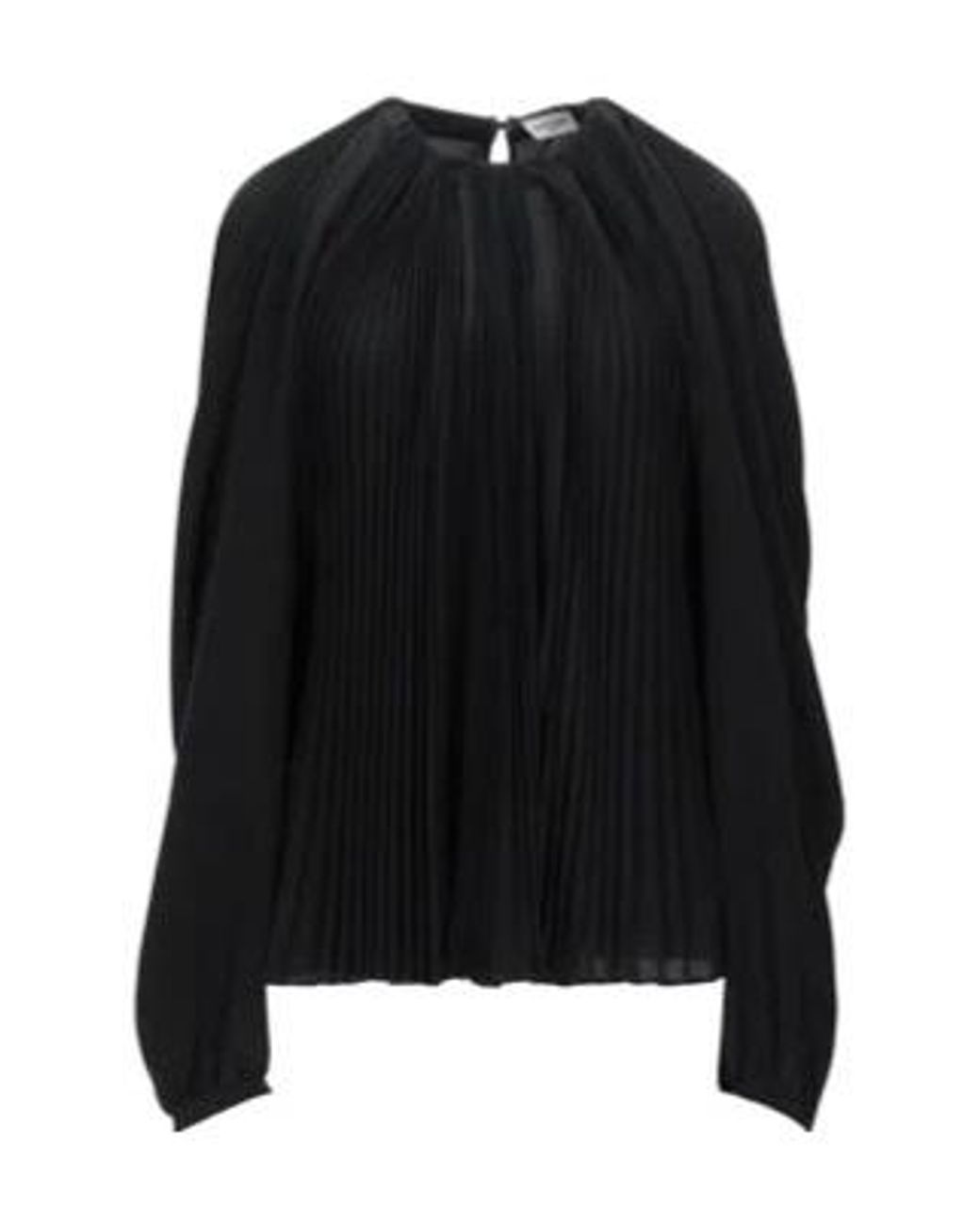 Saint Laurent Black Solid-Color Long-Sleeved Top