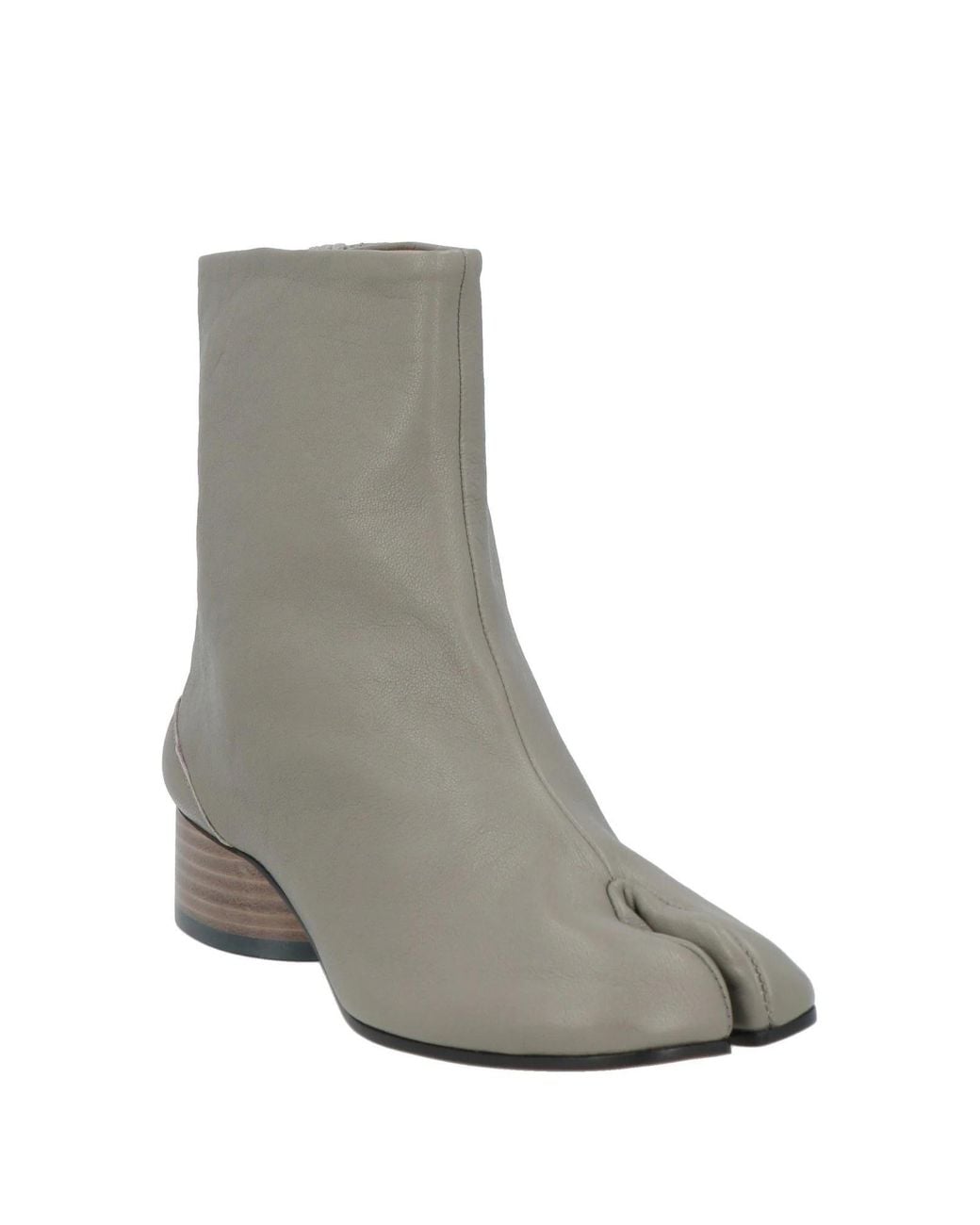 Maison Margiela Gray Leather Ankle Boots