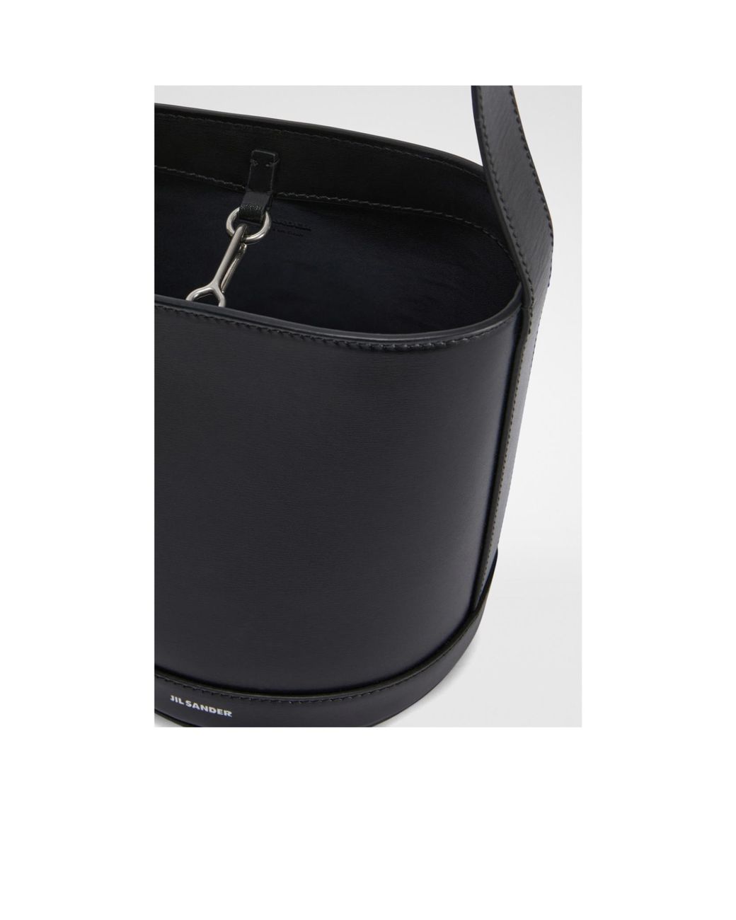 Jil Sander Black Cannolo Bucket Bag