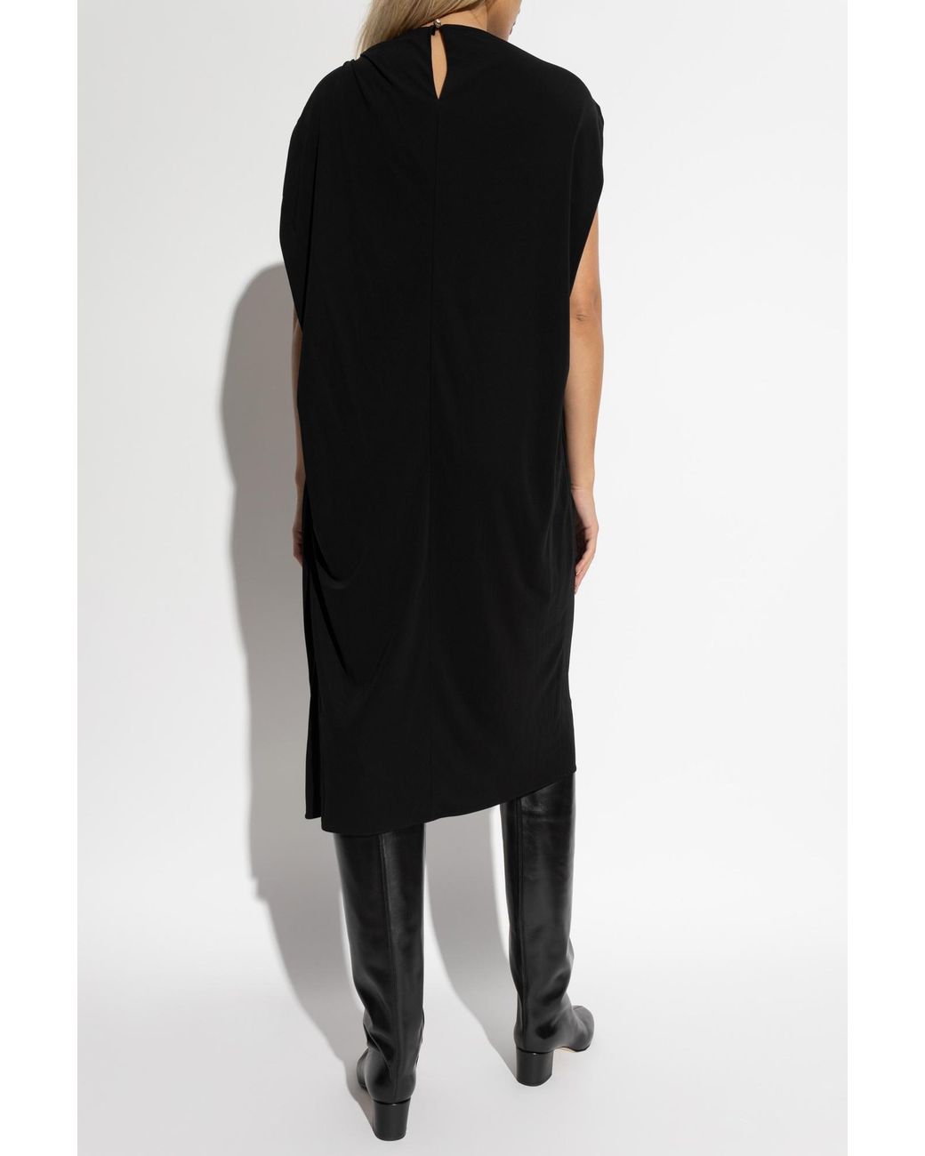 Lanvin Black Sleeveless Cutout Dress