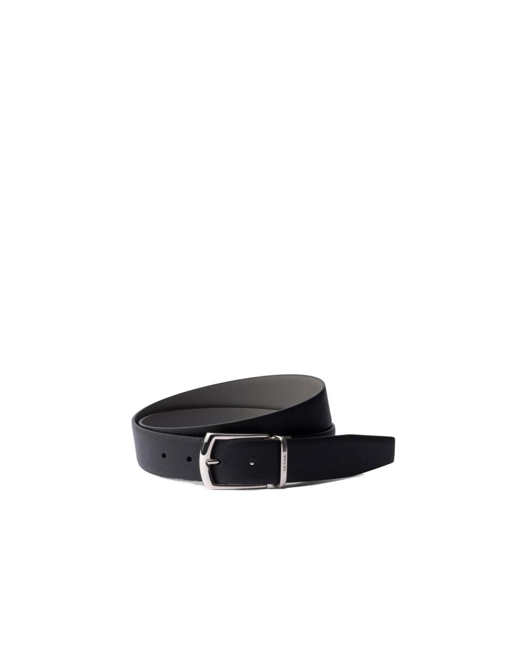 Prada White Reversible Saffiano Leather Belt for men