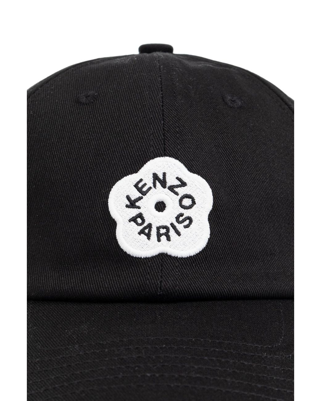 KENZO Black Logo Patch Boke Flower Cap for men