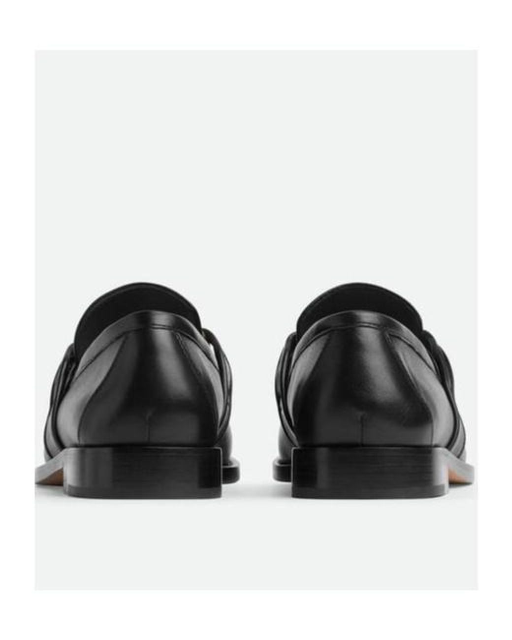 Bottega Veneta Black Astaire Slip-On Loafers