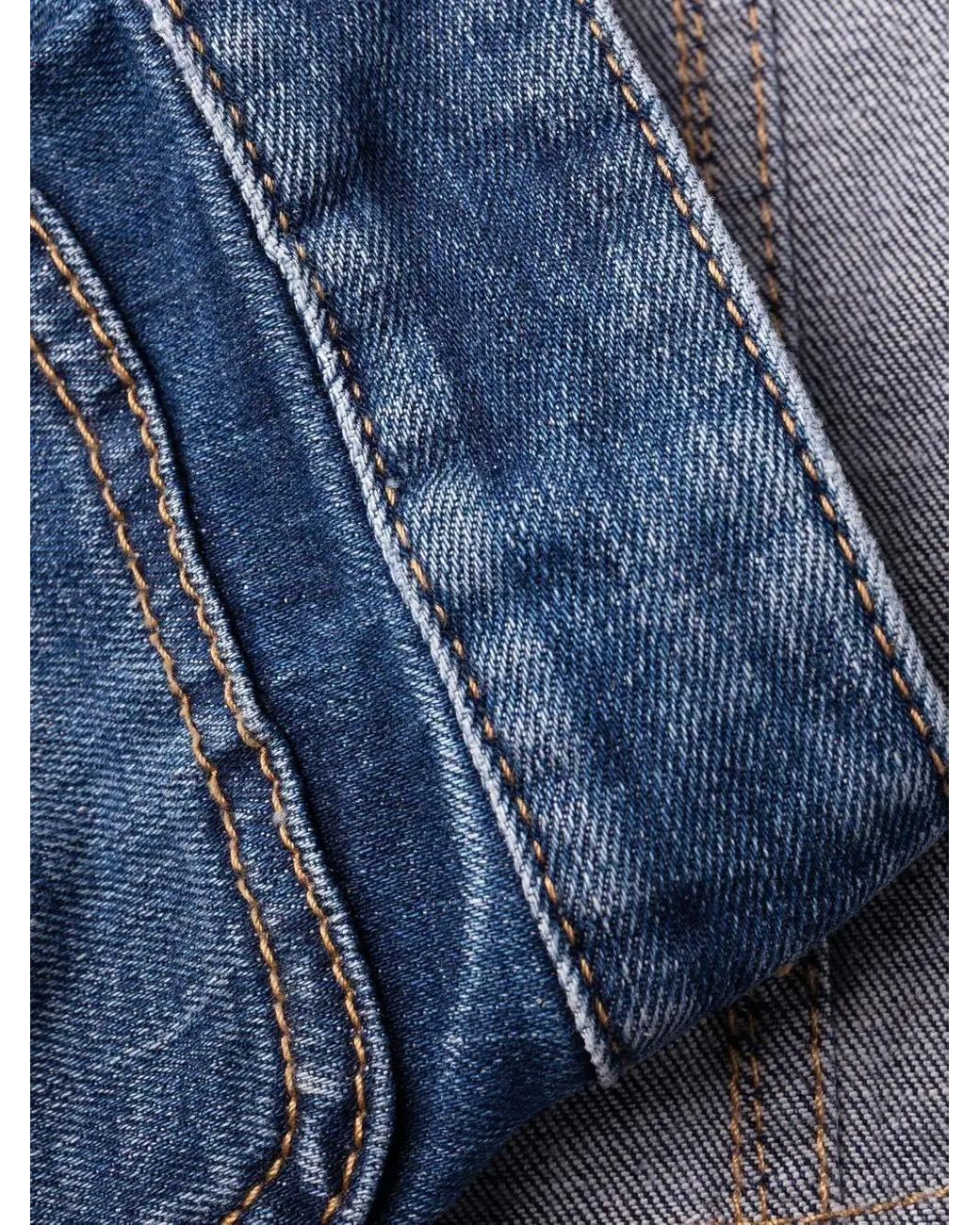DSquared² Blue Pocket-Detailed Buttoned Denim Jacket