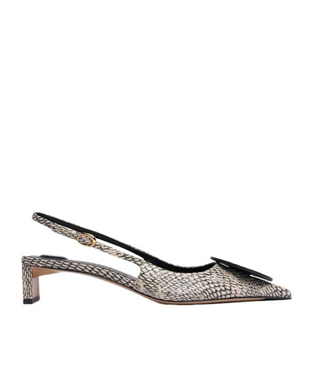 Jacquemus Brown Slingback With Block Heel