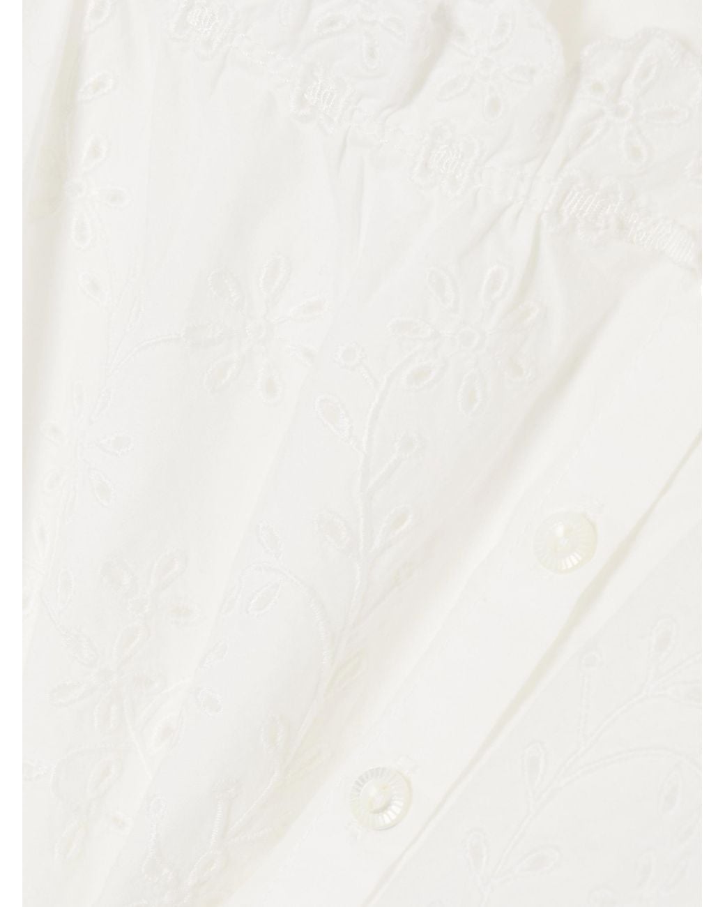 Doen White Broderie Anglaise Organic Cotton Blouse