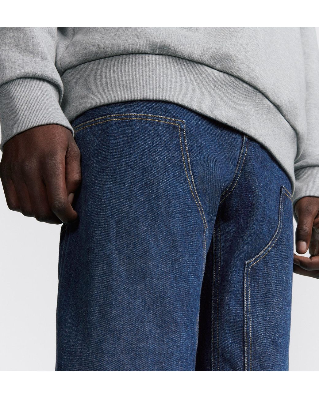 Dior Blue Christian Tag Carpenter Jeans for men