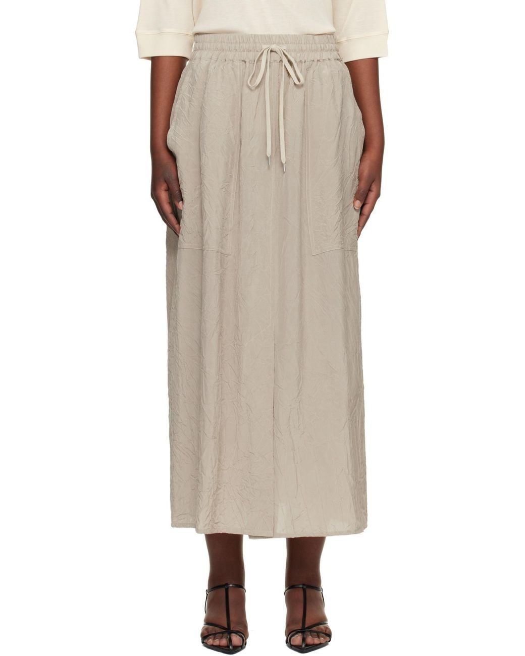 Studio Nicholson Natural Elasticated Waist Skirt