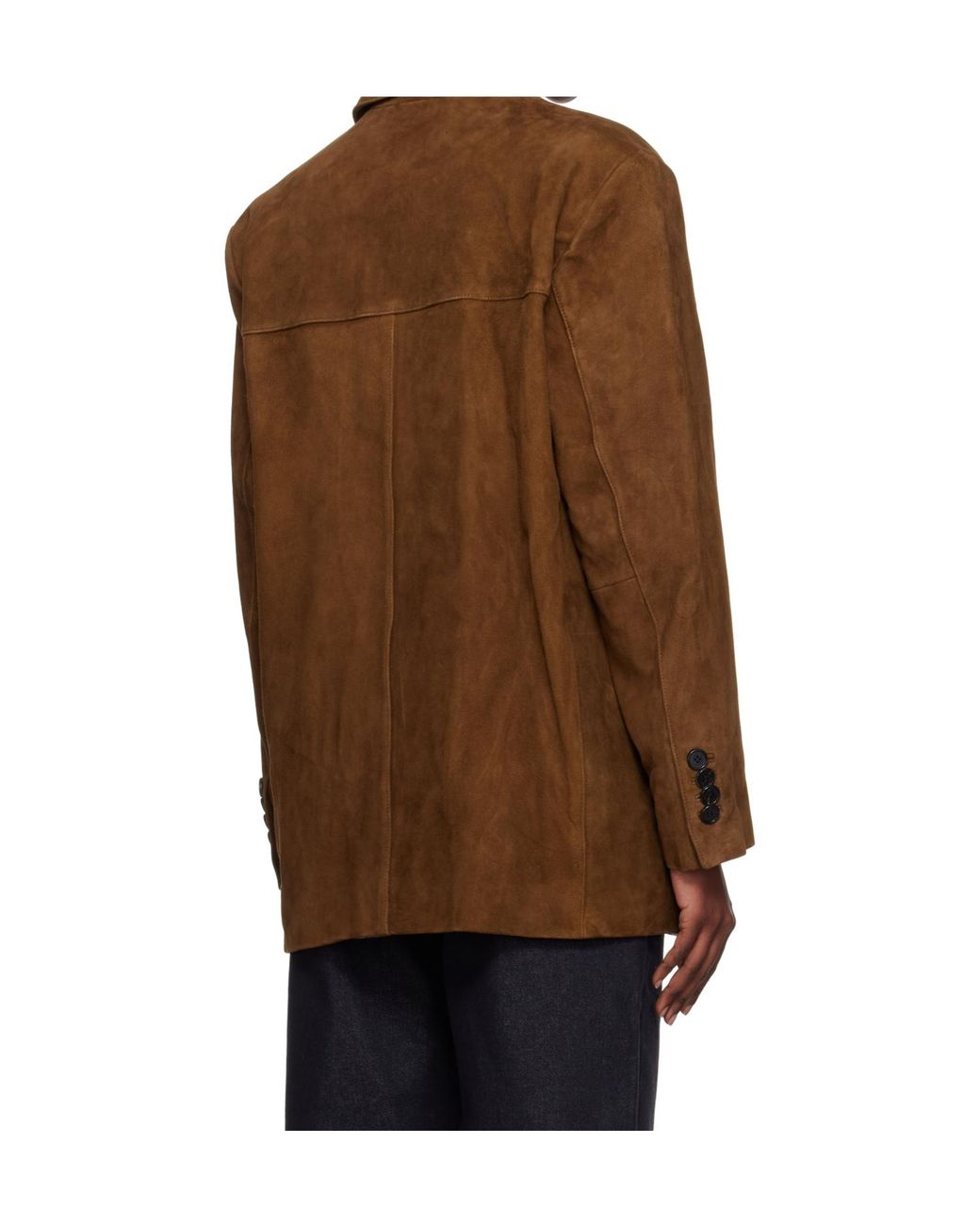DUNST Brown Single-Breasted Suede Jacket
