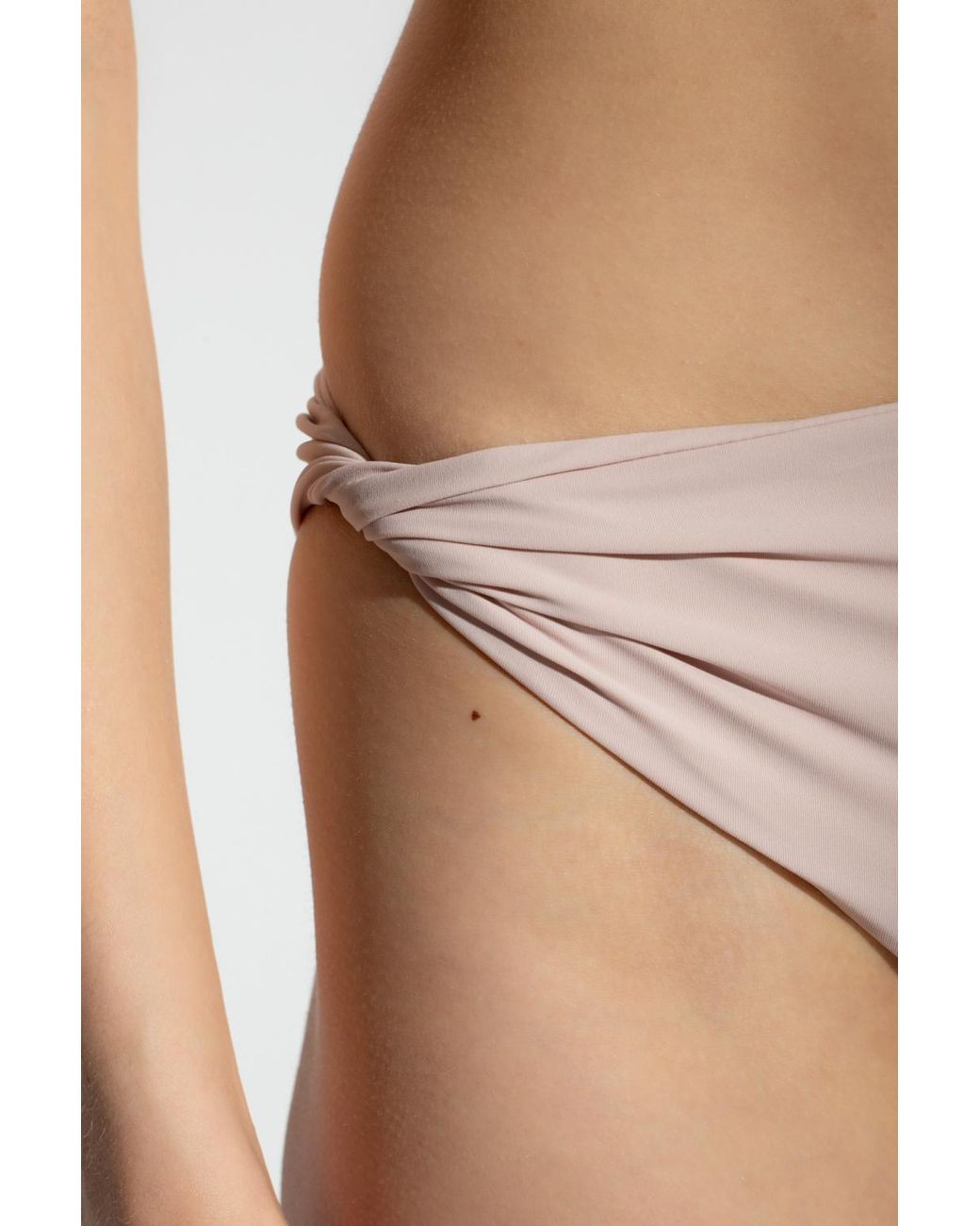 DIESEL Pink Ash Twisted Bikini Bottoms