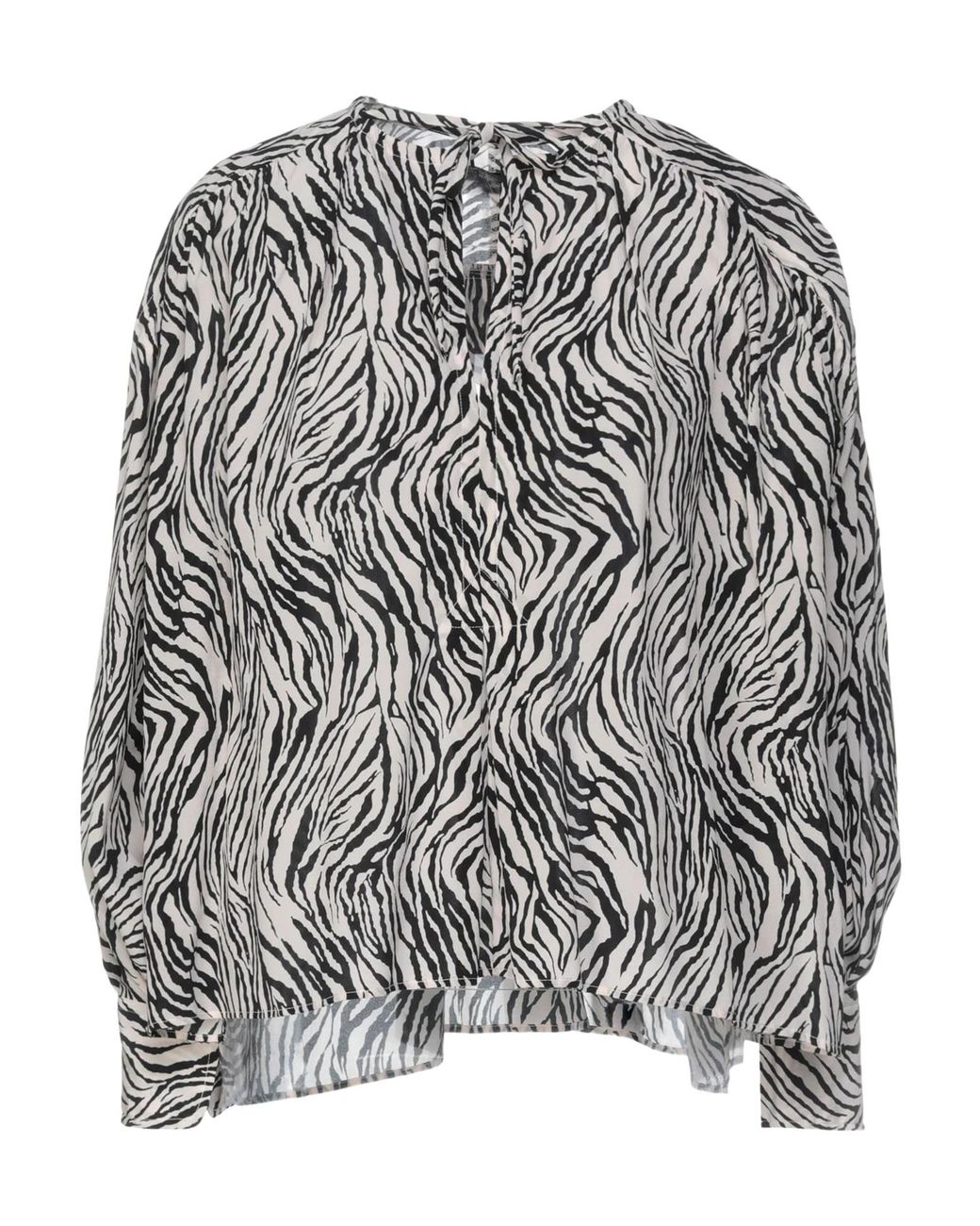 Isabel Marant Gray Printed Long Sleeve Blouse