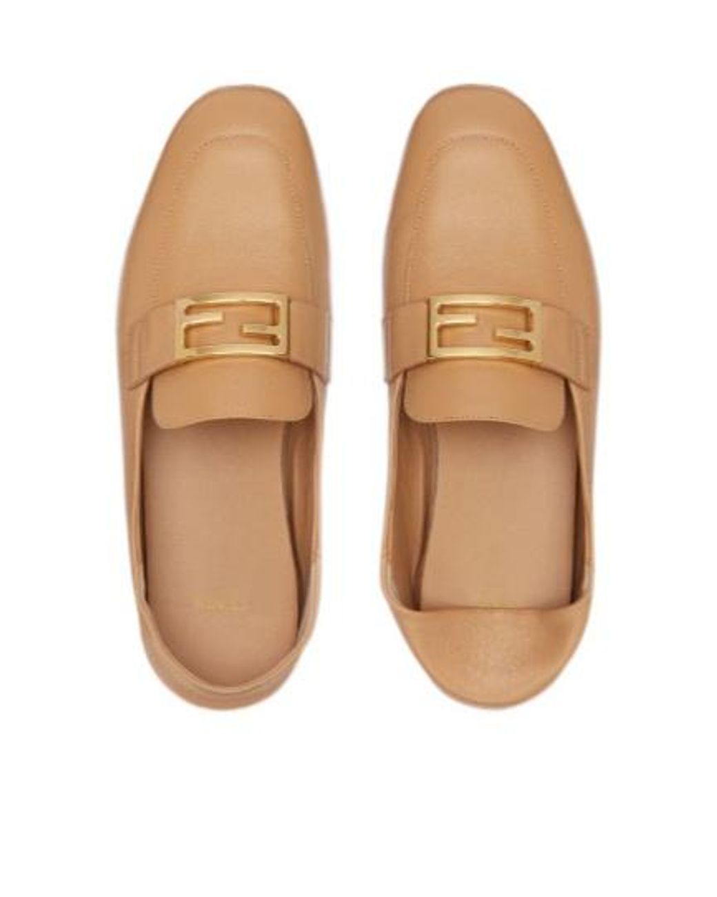 Fendi Brown Baguette Slip-On Loafers