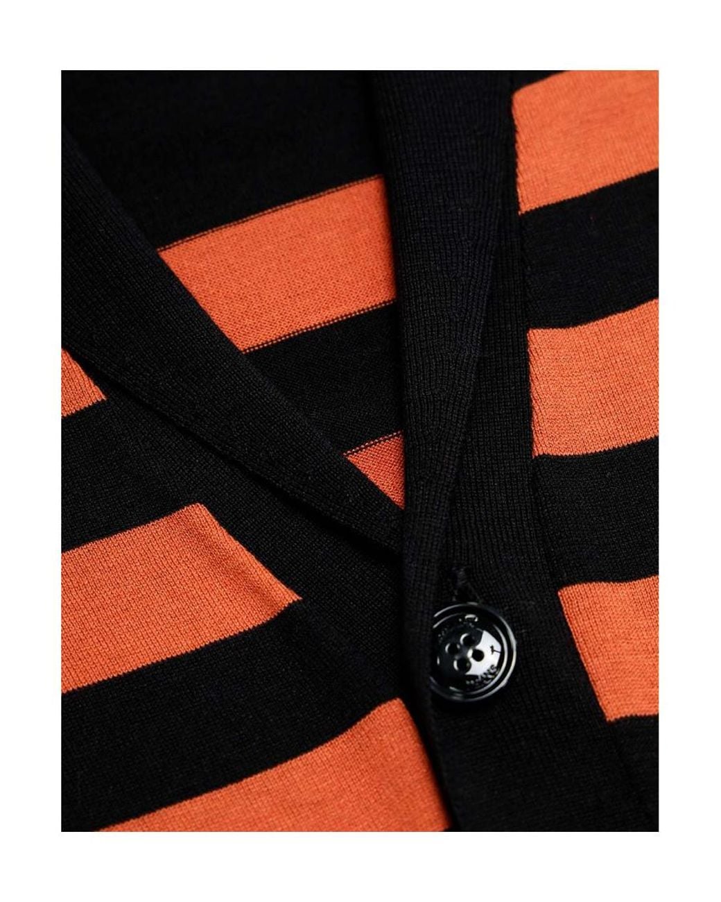 Armani Jeans Red Striped Knitted Cardigan for men