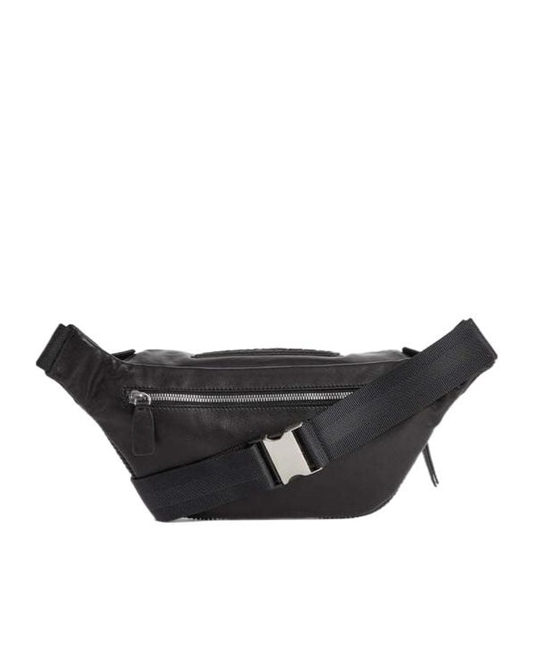 DSquared² Black X Ducati Logo Patch Belt Bag for men