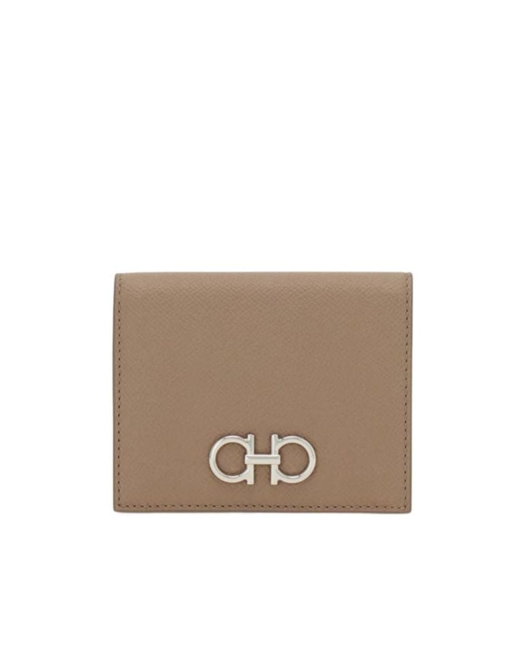 Ferragamo Natural Gancini Compact Wallet