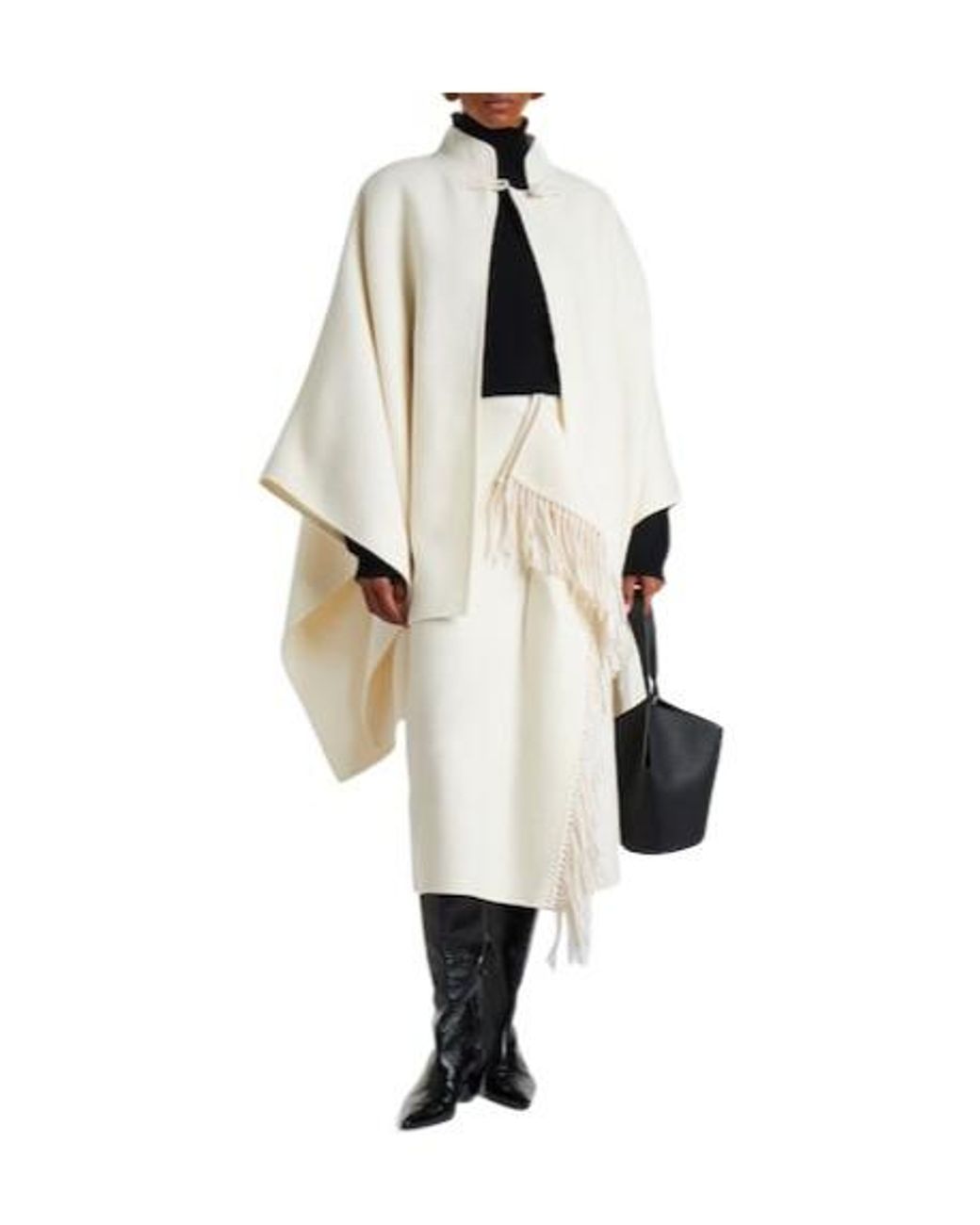 Rohe White Wool And Cashmere Poncho