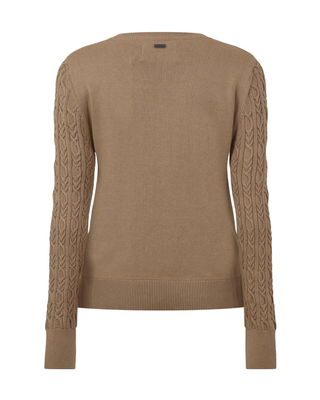 Barbour Brown Classic V-Neck Knitted Sweater