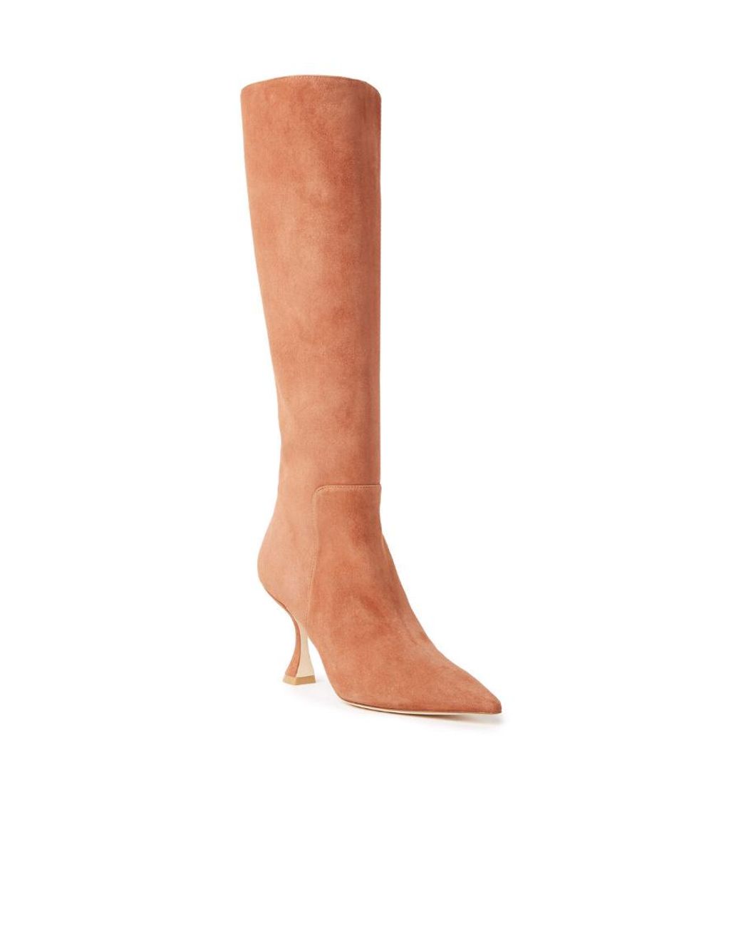 Stuart Weitzman White Pointed-Toe High-Heel Boots